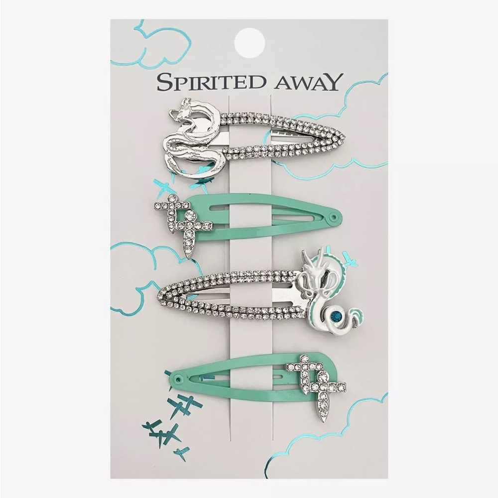 Studio Ghibli Spirited Away Haku Shikigami Hair Clip Set Hot Topic‎